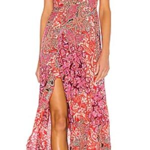 Free People Red and Pink Maxi dress